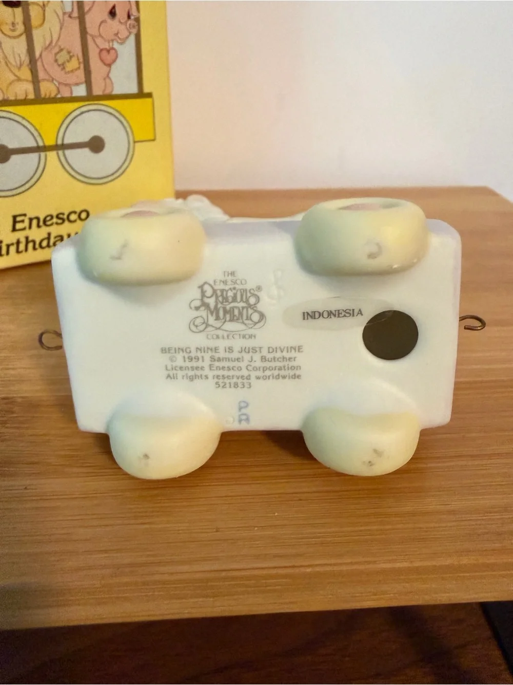 Vintage Precious Moments Birthday Train Series White Pony Being 9 Is Just Divine